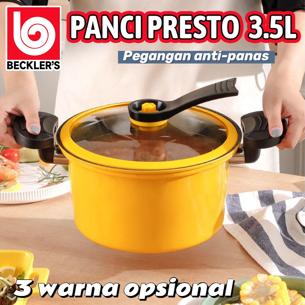 Totipotent Panci Presto Micro Pressure Pot UK 22CM/ PRESSURE COOKER POT 3.5LiterAnti Lengket