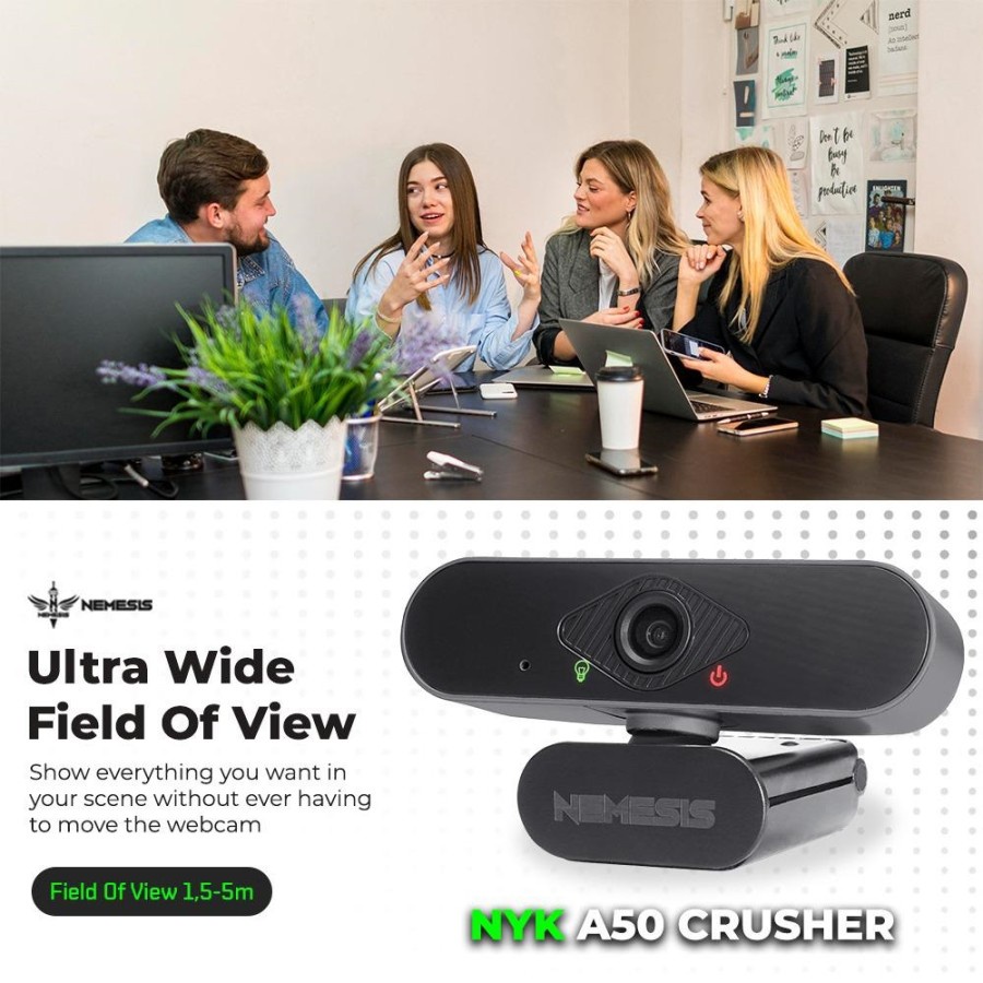 NYK A50 Crusher Full HD 1080p Streaming Gaming Webcam with Microphone