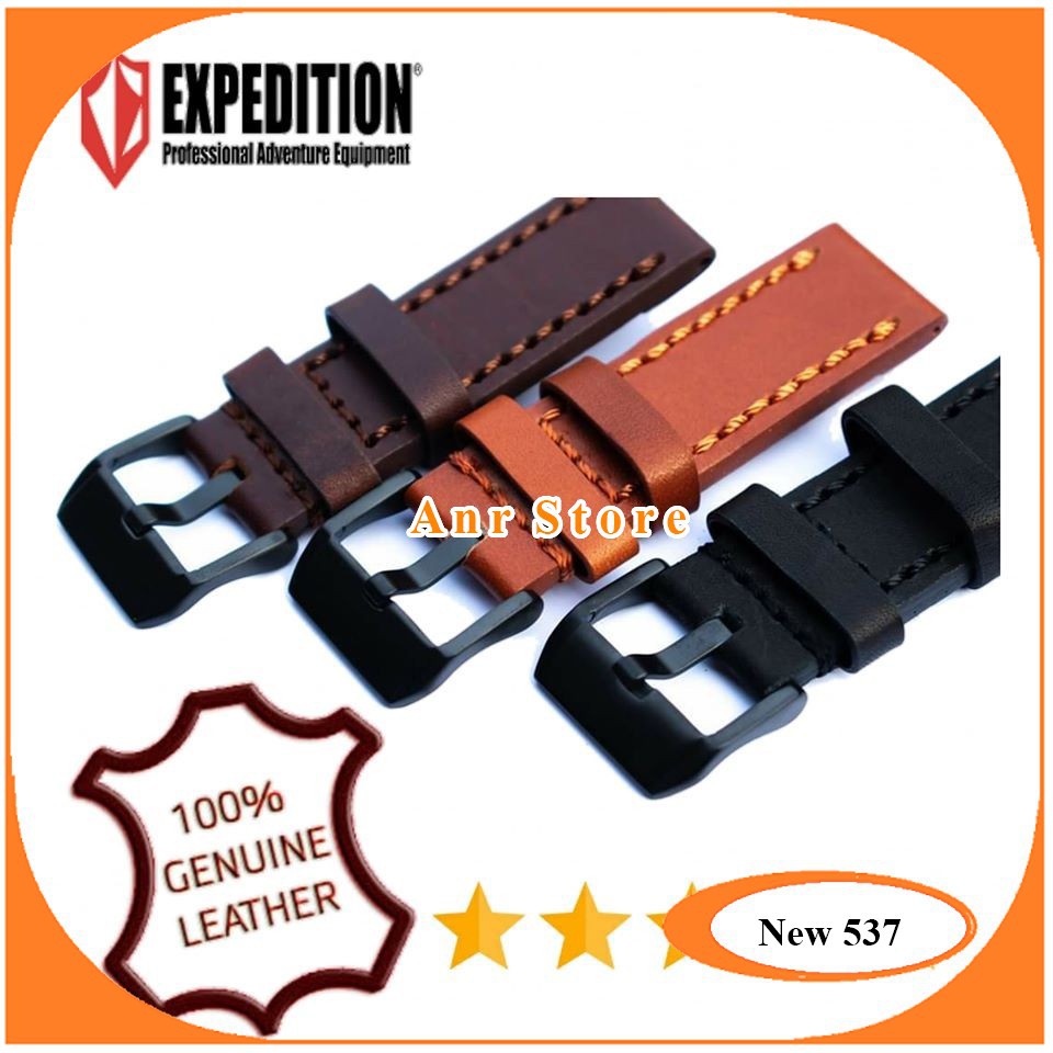 Tali Kulit Jam Tangan Expedition Original Kulit Asli 22 mm 24 mm