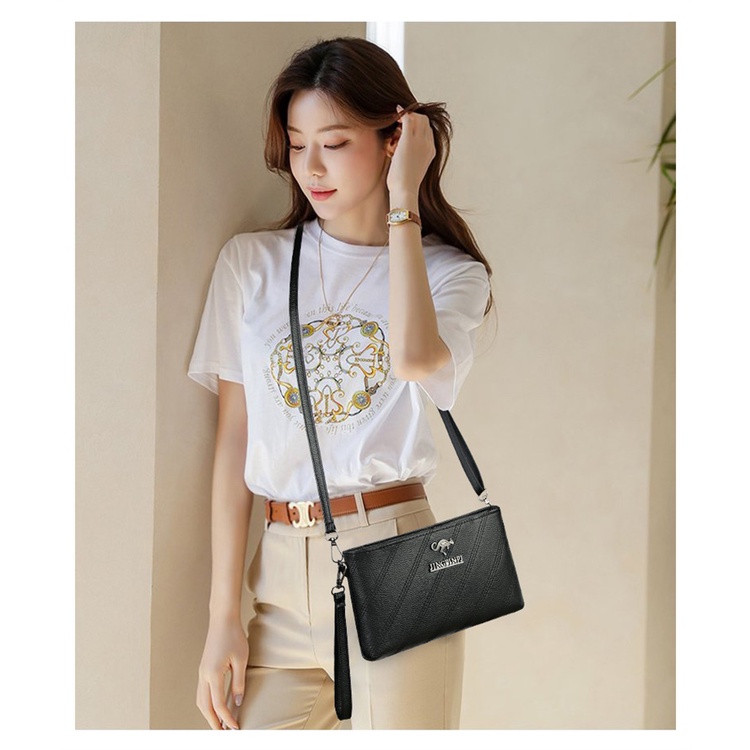 Tas Selempang Wanita Shoulder Bag Fashion Korea Style Tas Bahu Kasual Cewek Sling Bag PU Satu7an T284