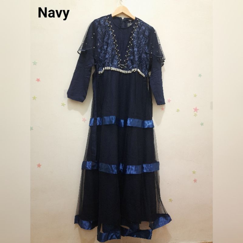 Gamis Vivorie Original Import V01 - Dress Premium - Gaun Pesta - Baju Wanita