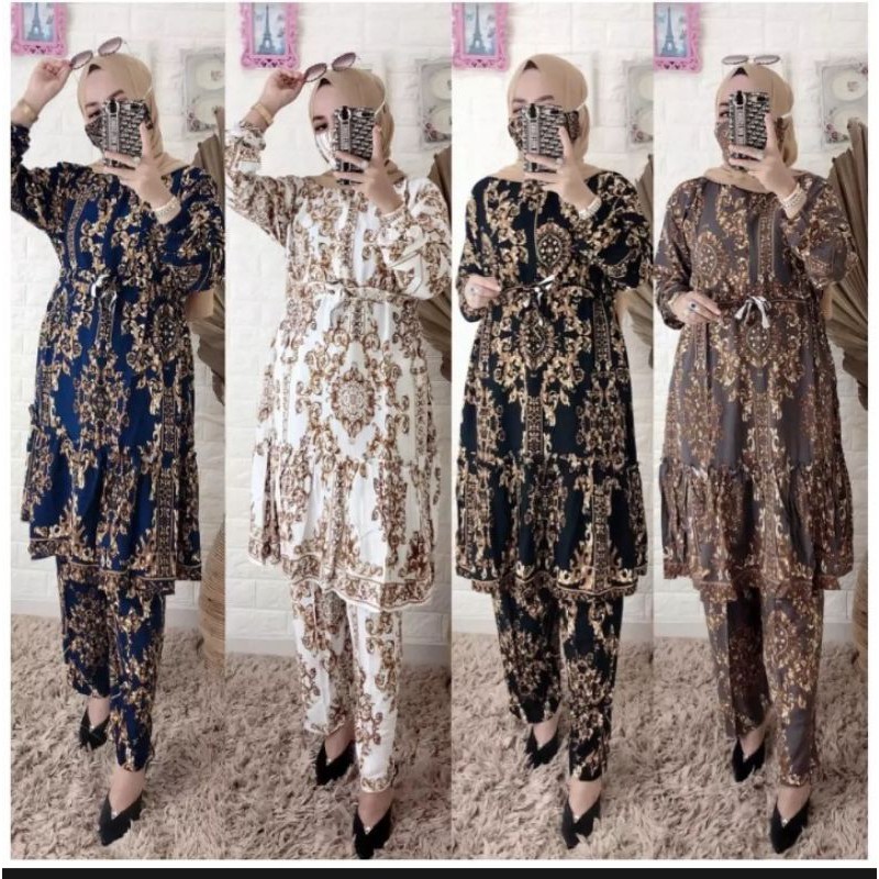 (BISA COD) GAMIS KATUN MOTIF SULTAN JUMBO XXL