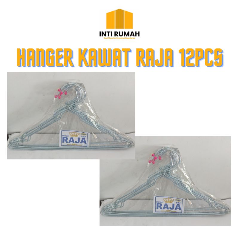 HANGER KAWAT RAJA BESAR 12PCS/hanger kawat 12pcs/hanger baju/gantungan pakaian