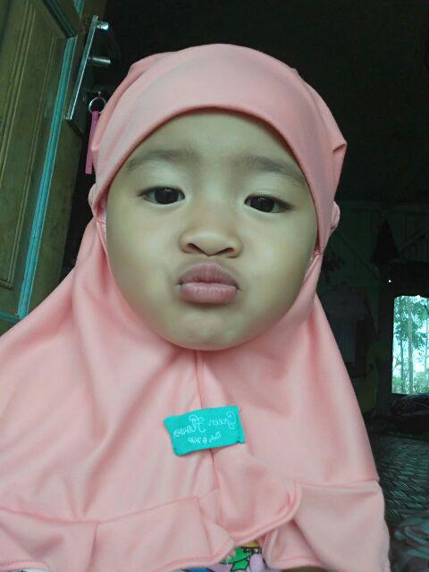 [sale!] Baju Muslim Gamis Batik Anak Sd Set Kerudung Polos Pink Hijau Mint Tosca Biru 10-12