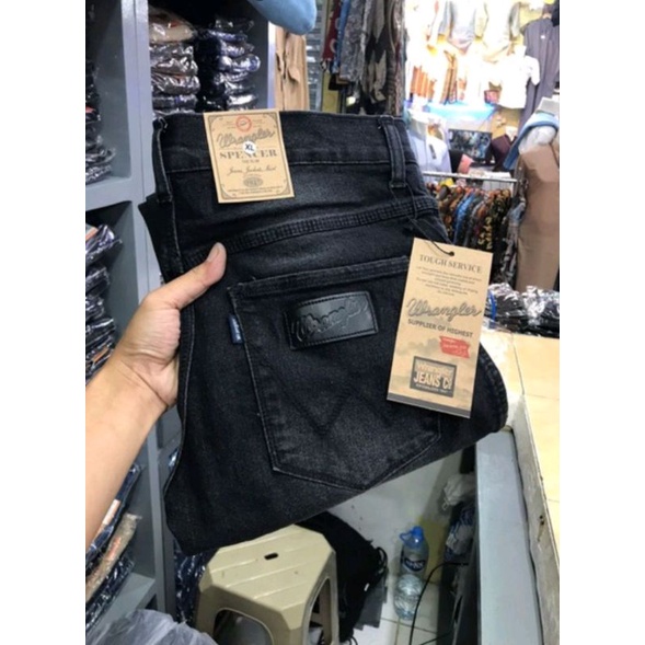 celana panjang pria slimfit black jazz / celana jeans panjang pensil