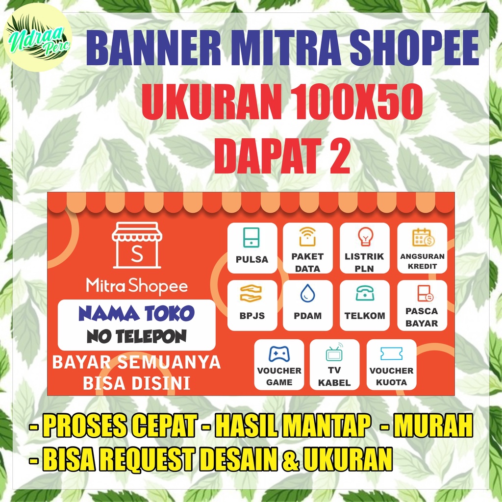 Banner Mitra Shopee 100X50 Dapat  2 - (A2)