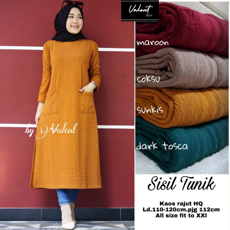 TUNIK RAJUT IMPORT/TUNIK RAJUT JUMBO/TUNIK CASUAL JUMBO/KAOS RAJUT HQ LD 110-120 CM ALL SIZE FIT XXL
