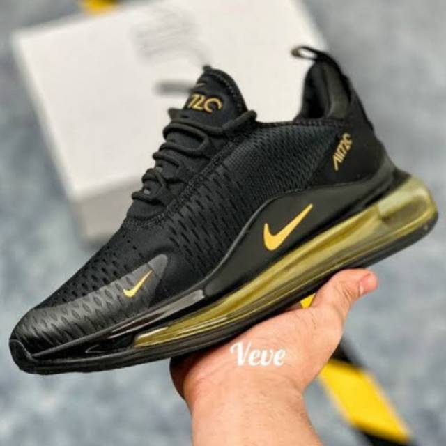 gold and black air max 720