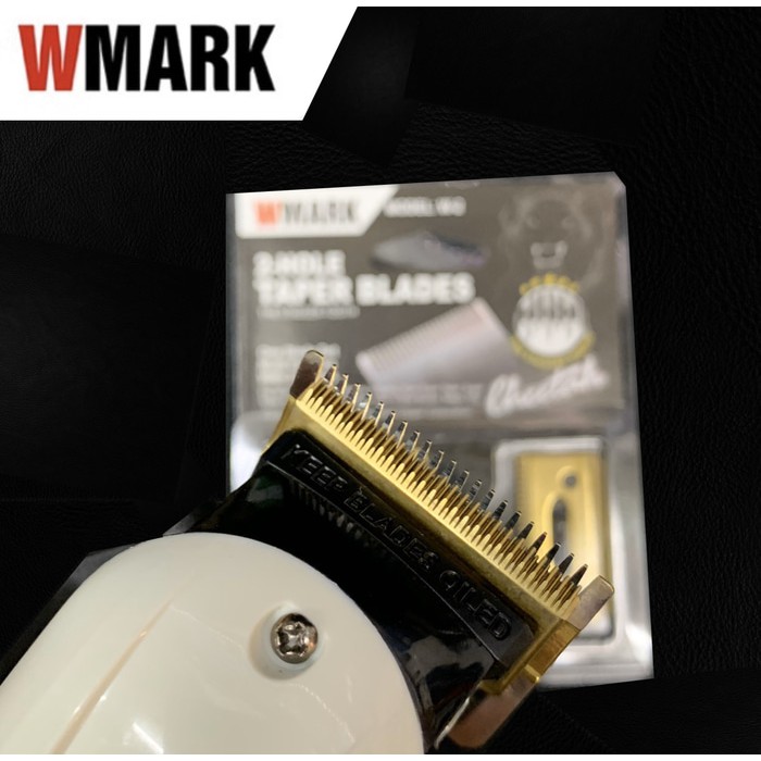 Mata Pisau Cukur Cadangan WAHL Super Taper Magic Clip Blade Set Kualitas Warna Gold Cukuran WMARK