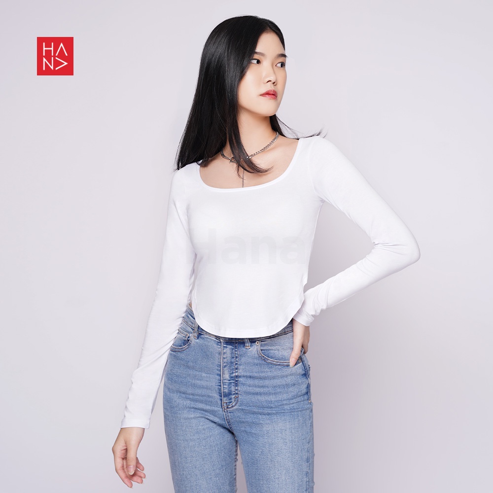 HanaFashionJKT - Luna Blouse Square Neck Long Sleeve Shirt Blouse - CT258