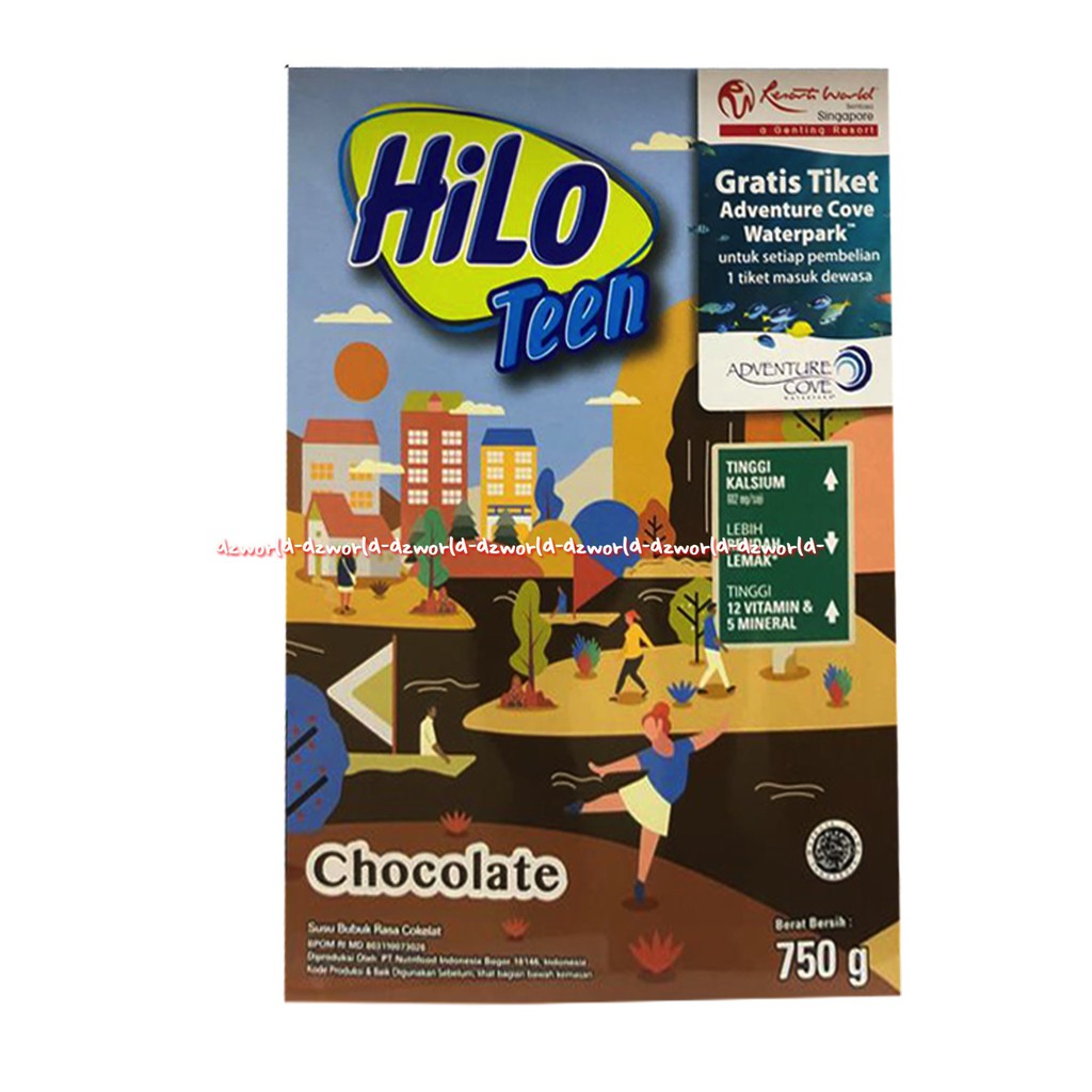 HILO Teen Chocolate 750gr Susu Hailo Untuk Remaja Coklat untuk Pertumbuhan Tulang Kalsium Cokelat