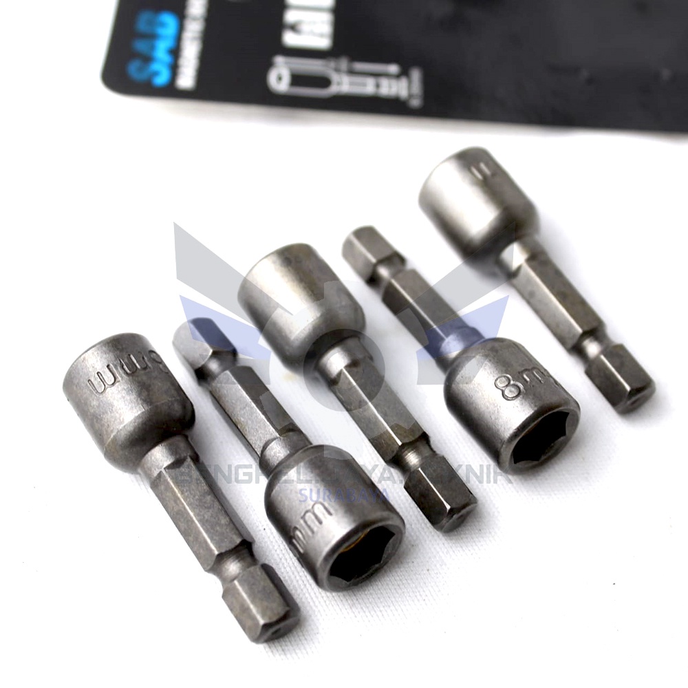 Mata Bor Baut Roofing / Magnetic Socket/ Kunci Drilling 8x42mm SAB/ 8x45mm / 8x65mm