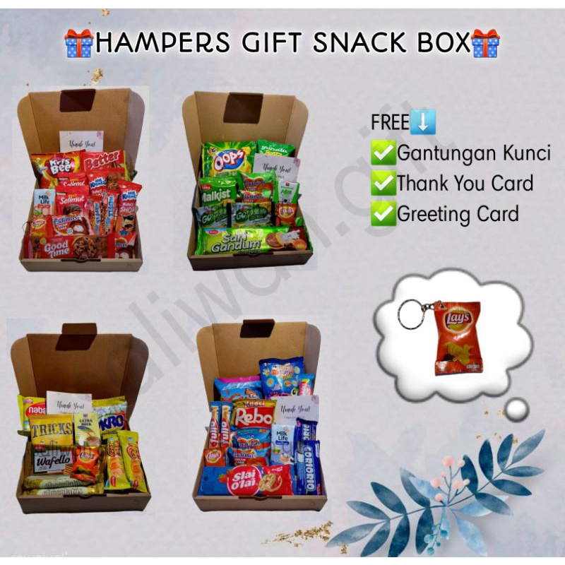 

Snack Box untuk Hadiah Ulang Tahun, Wisuda, DLL uk 20x20x5cm