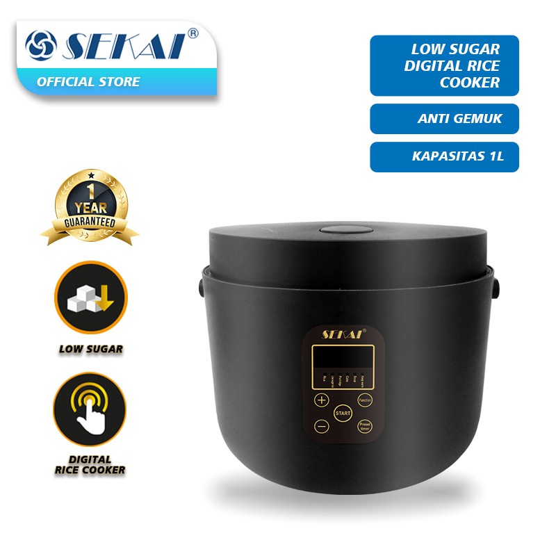 Magic Com Sekai CMW-720 LS LOW SUGAR Rice Cooker Digital Low Carbo 1 Liter Sekai CMW-720LS / CMW720LS