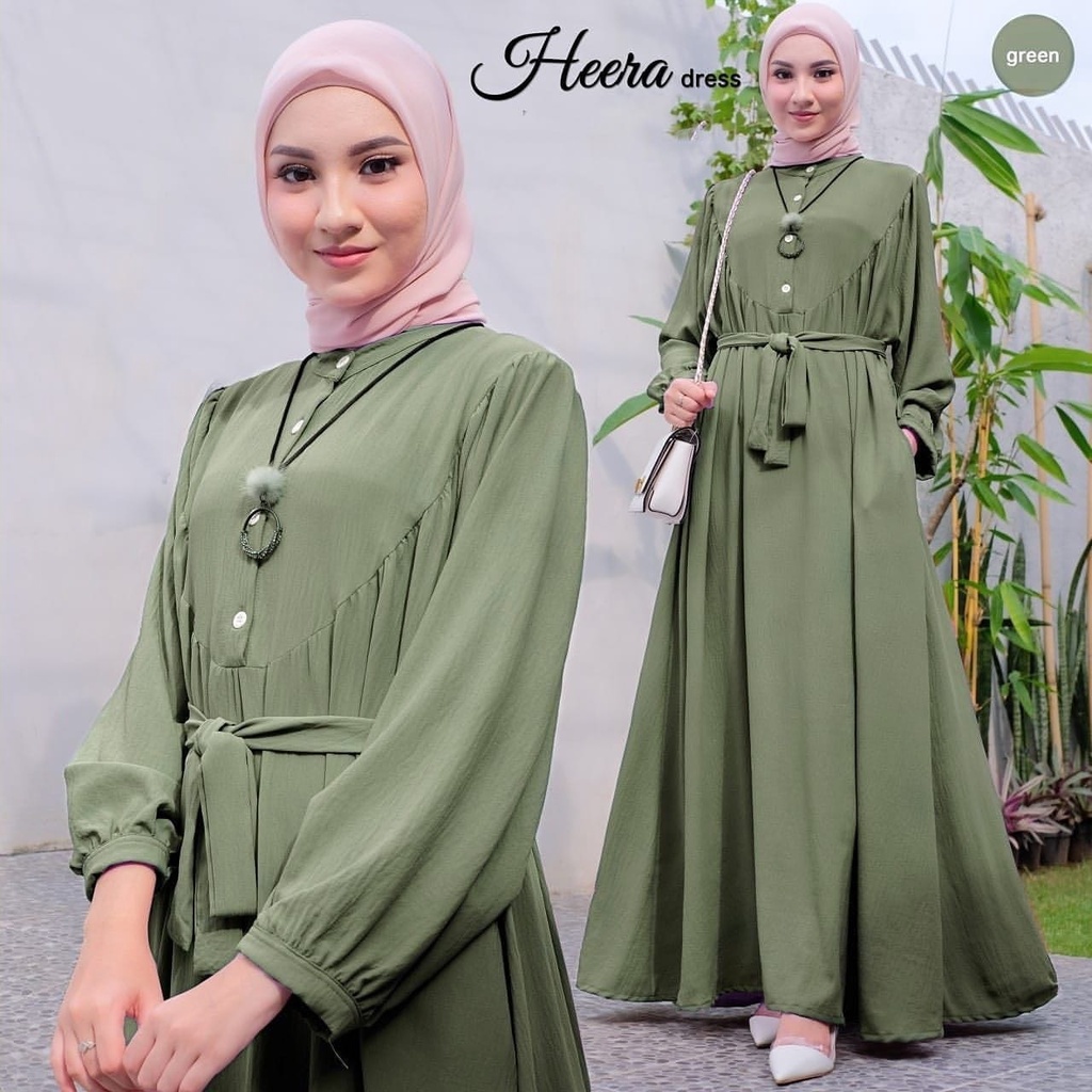 Gamis Cringkle Hera Dress / Gamis Polos / Fashion Muslim Wanita  / Gamis Kondangan