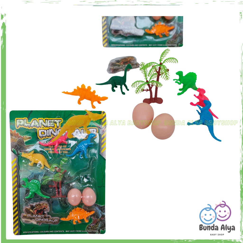 Set Mainan Anak Dinosaurus Karet  Mainan Planet Dino Kecil  Mainan Anak Animal Planet Dinosaurus SNI