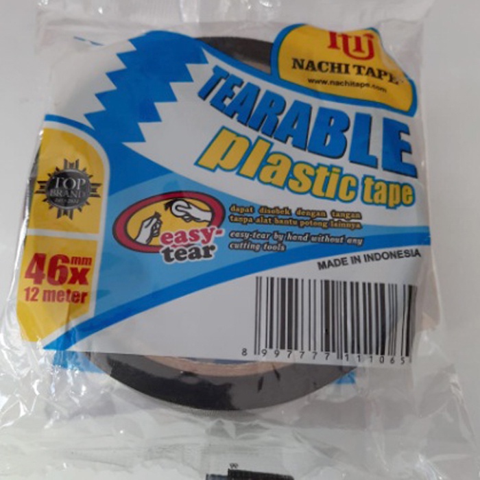 COD Isolasi Plakban Lakban Kain Cloth Tape Hitam Nachi 2" 46mm x 12M GROSIR ECER READY MEDAN
