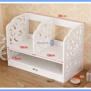 Rak Buku Shabby Chic Desktop Storage Rack Vintage Rak Meja Rak Buku Shabby Chic Desktop Storage Rack Vintage Rak Meja
