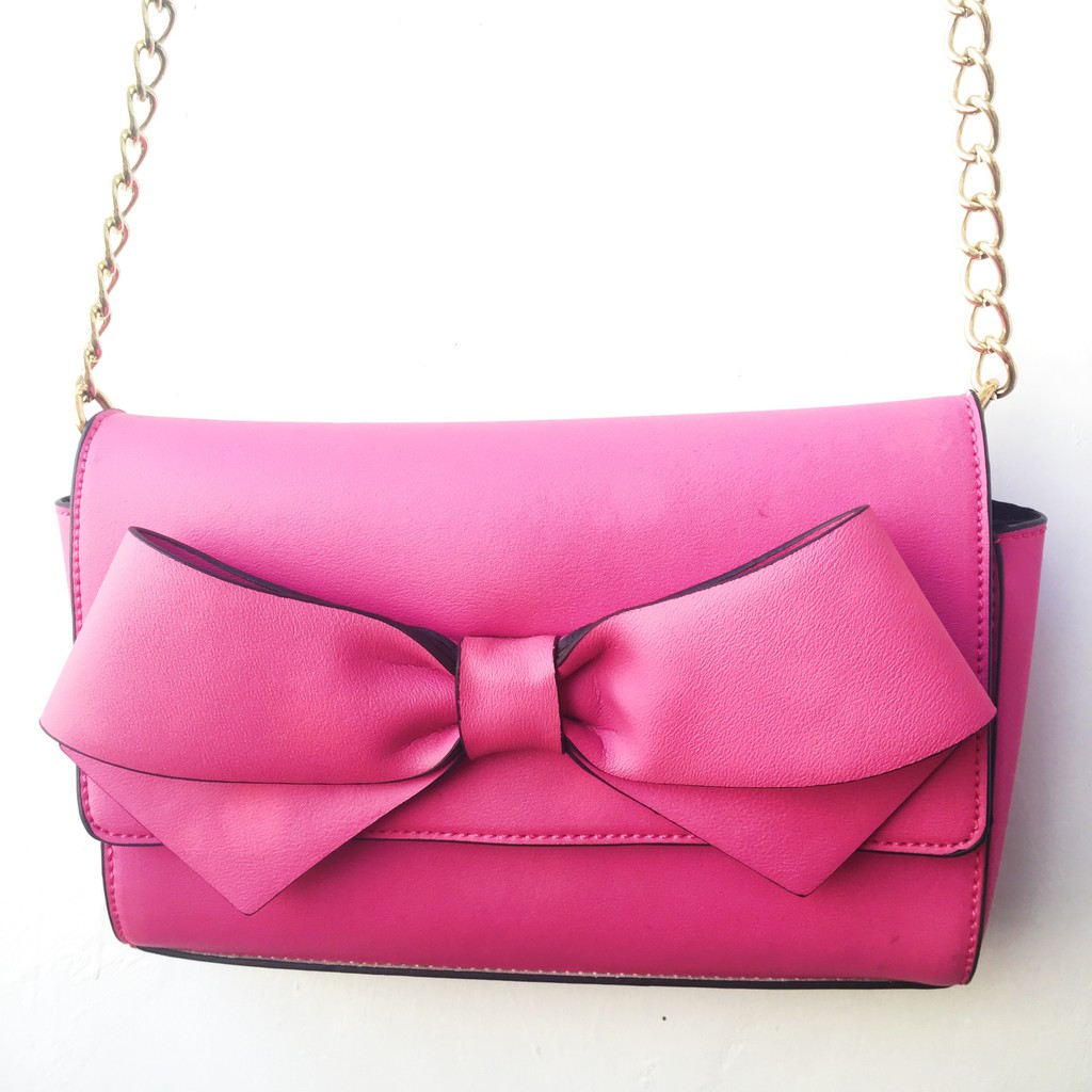 PRELOVED 100% ASLI ALDO Sling Bag / Tas Selempang Wanita Pink / Fuschia / Magenta ORIGINAL MURAH