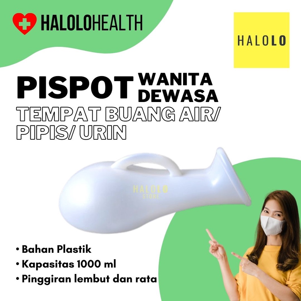 Pispot Wanita Tempat Buang Air Dewasa Alat Bantu Pipis Kencing Urin
