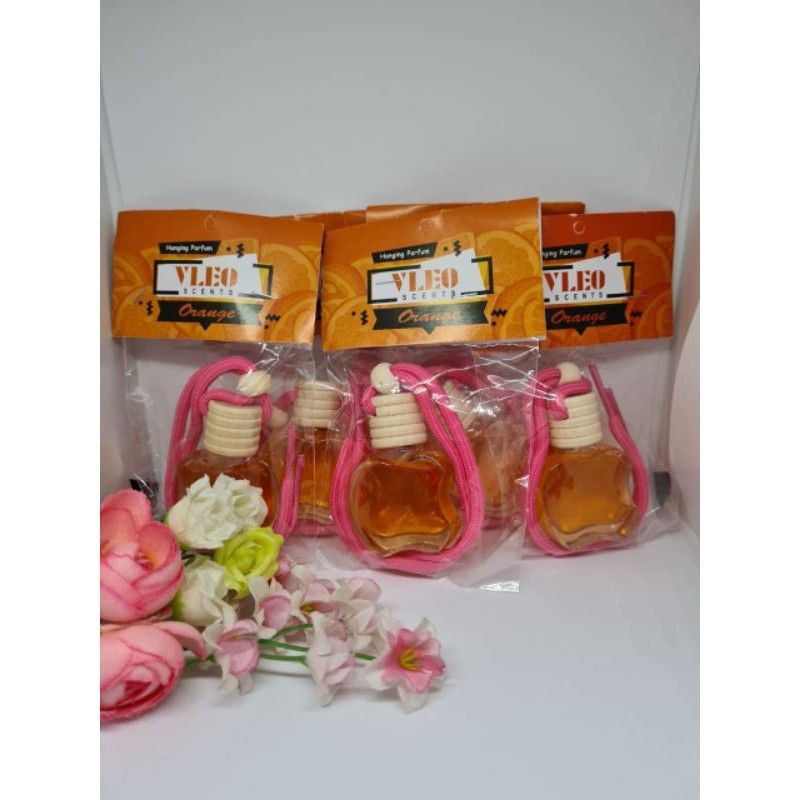 Paket hemat parfum mobil dan ruangan Vleo orange dan refill 100 ml