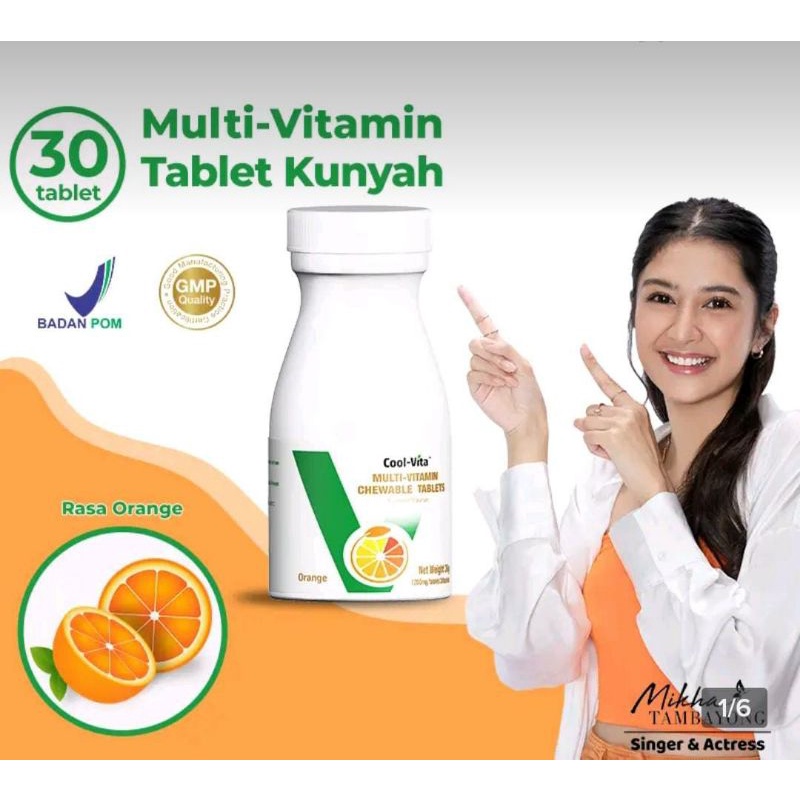 COOLVITA 30TABLET KUNYAH PENGGEMUK BADAN BPOM