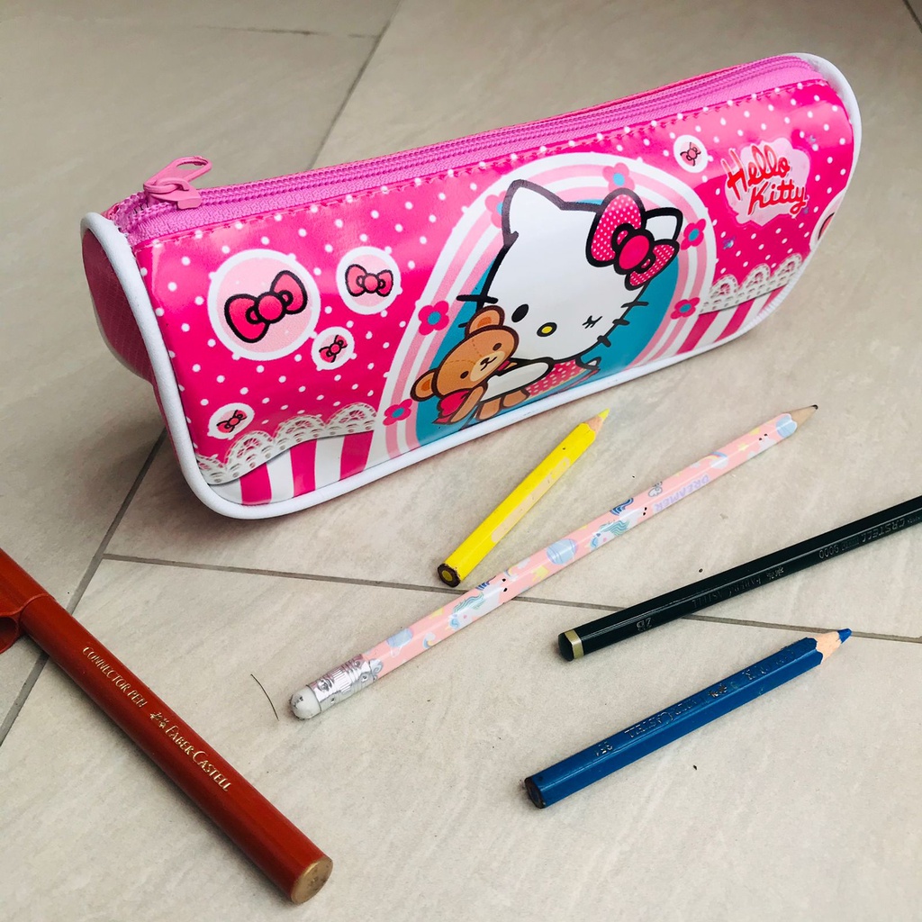 Showme tempat pensil anak sekolah - pensil case - orginiser - tas kosmetik - karakter CUTE PINK