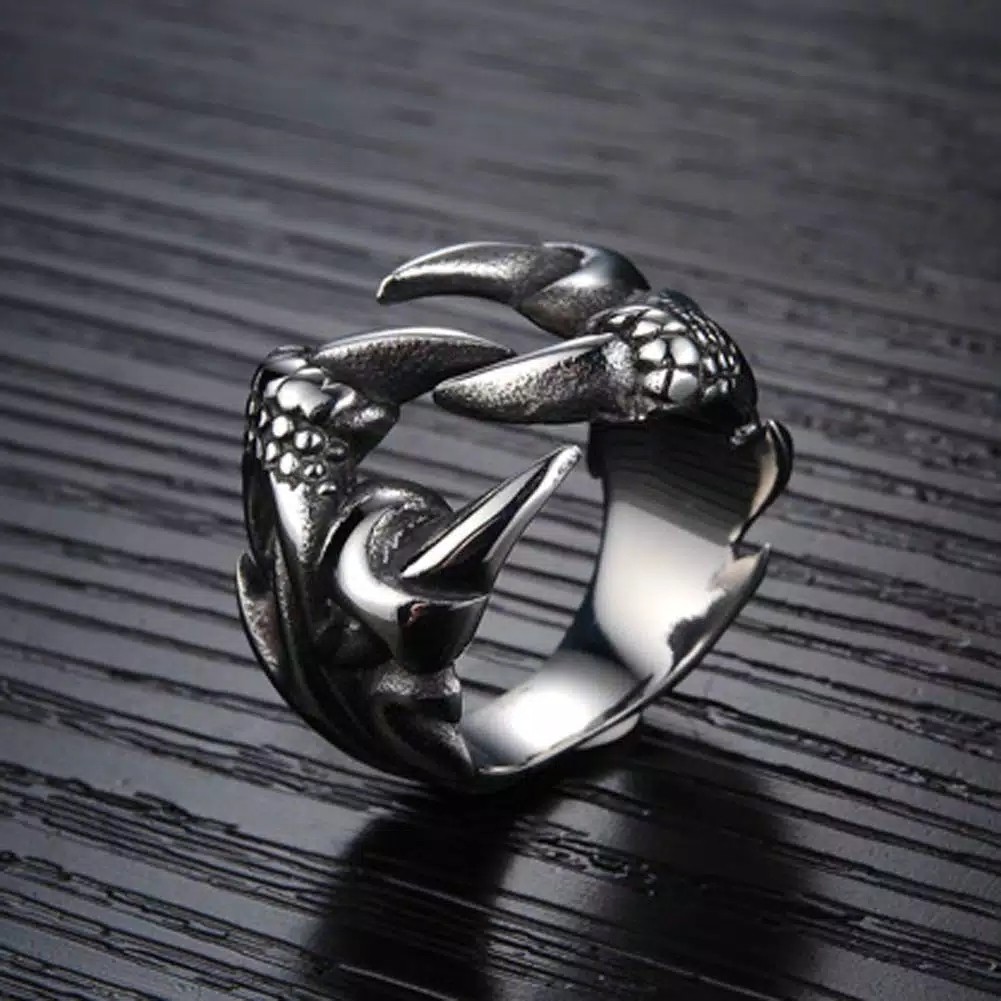 Cincin Pria Cakar Naga / Cincin Kaki Naga Cowok Unik Keren Good Quality - Dragon Ring For Men