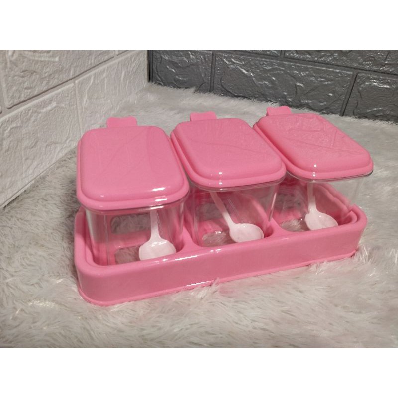 Tempat Garam Isi 3 Edisi Pink TGM 149-3 Golden Lemon