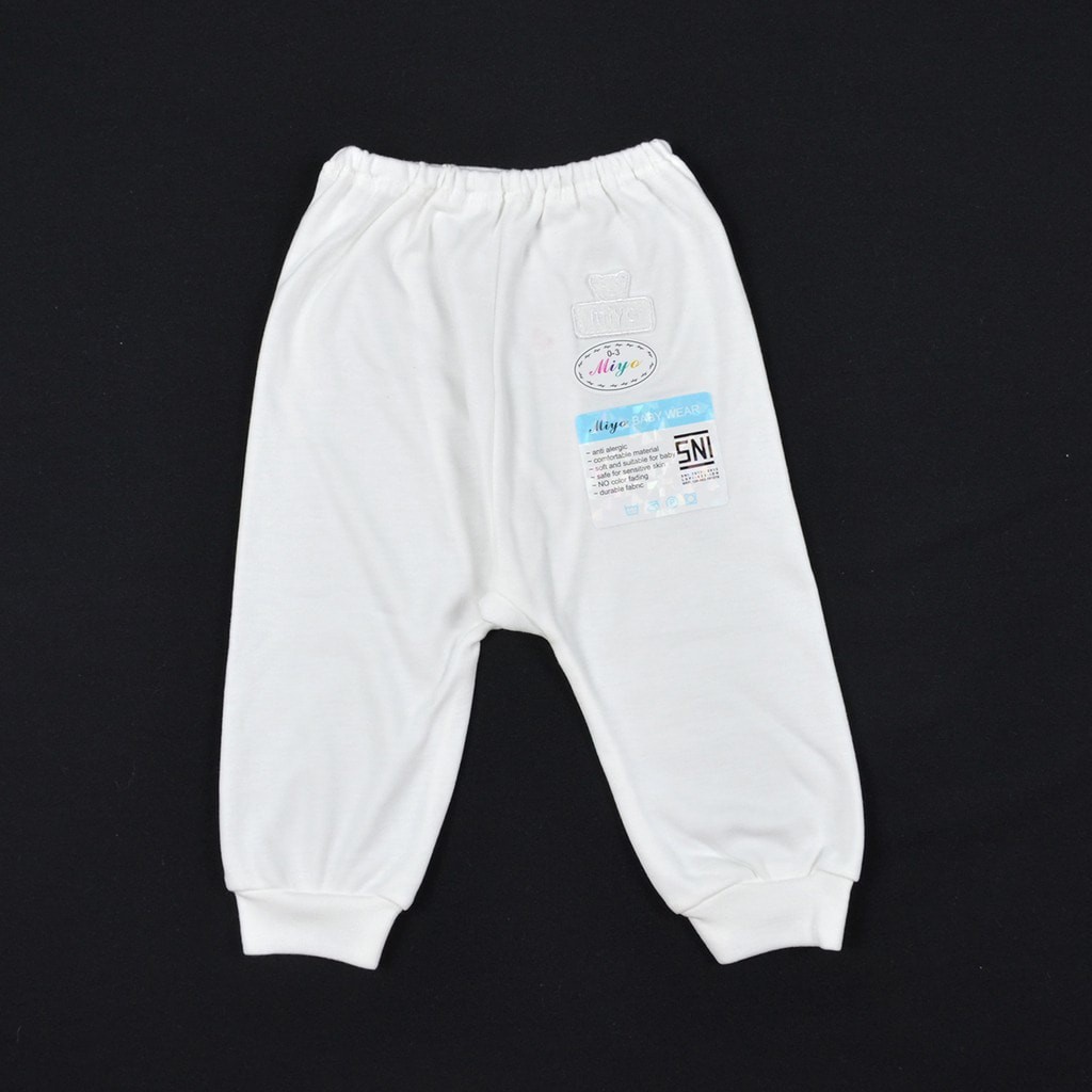 MIYO 1 Pcs Celana Panjang Popok Bayi/Baby Putih (3-6M)