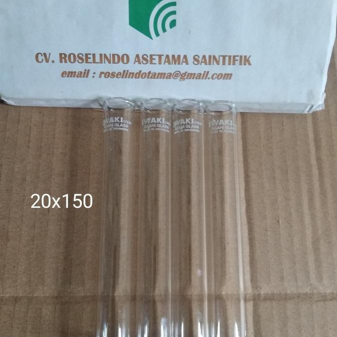 BISA BAYAR DITEMPAT IWAKI test tube with rim 20 X 150 mm tabung reaksi NEW Kode 77