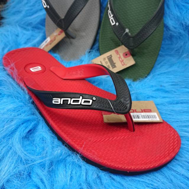  Sandal  Ando Trepes Laki Laki Full Karet  1210420 Shopee  