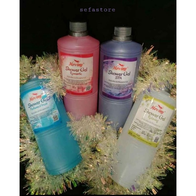 sabun mandi cair/Shower gel 1lt // BATH FOAM Heviny