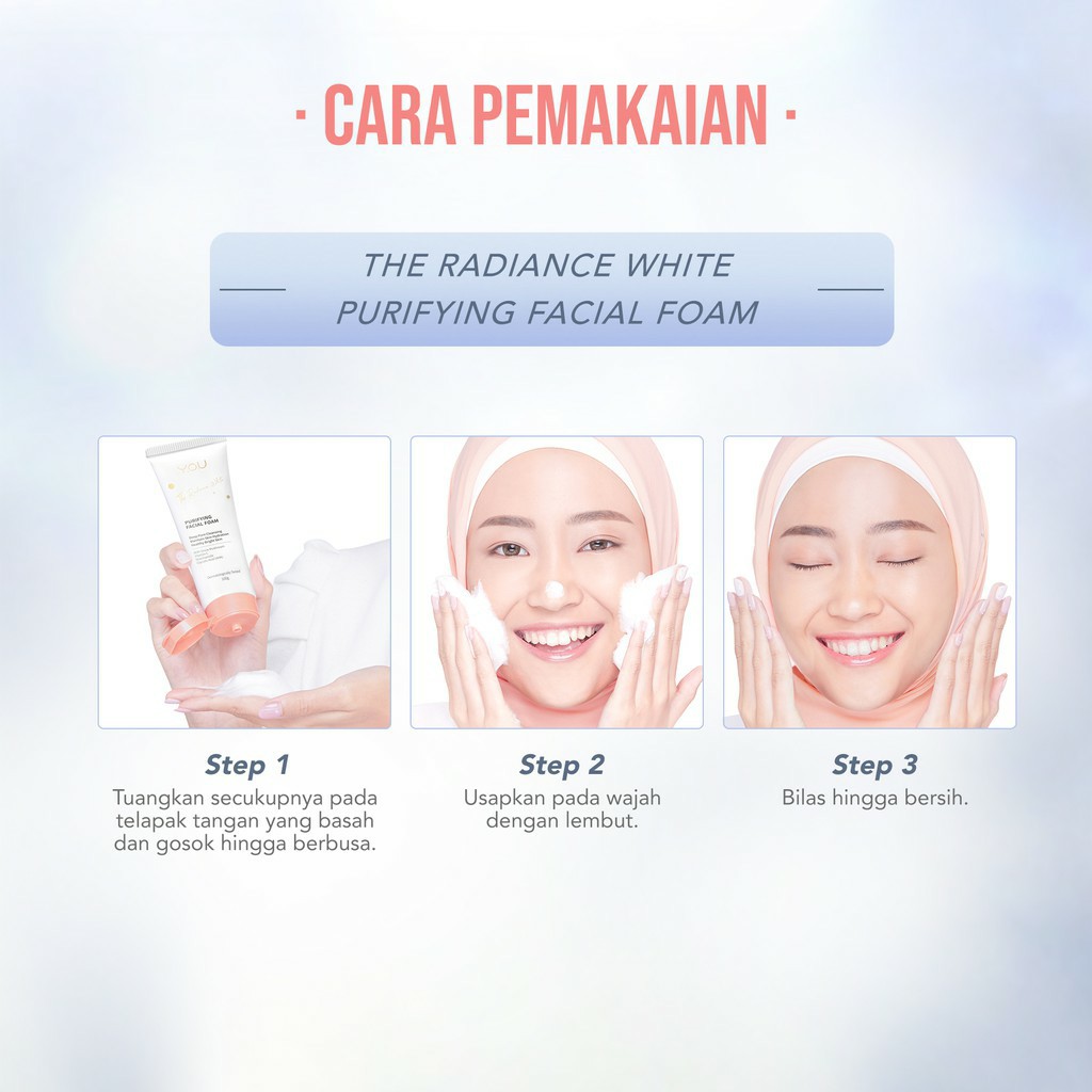 [❤ORIGINAL⭐]  YOU The Radiance White Purifying Facial Foam New Formula [Dengan Kandungan Glycolic Ac