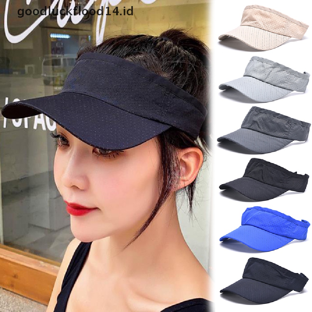 [OOID] Summer Unisex Empty Top Sun Visor Hat Breathable Sun Caps Anti-UV Hat Quick Dry ID