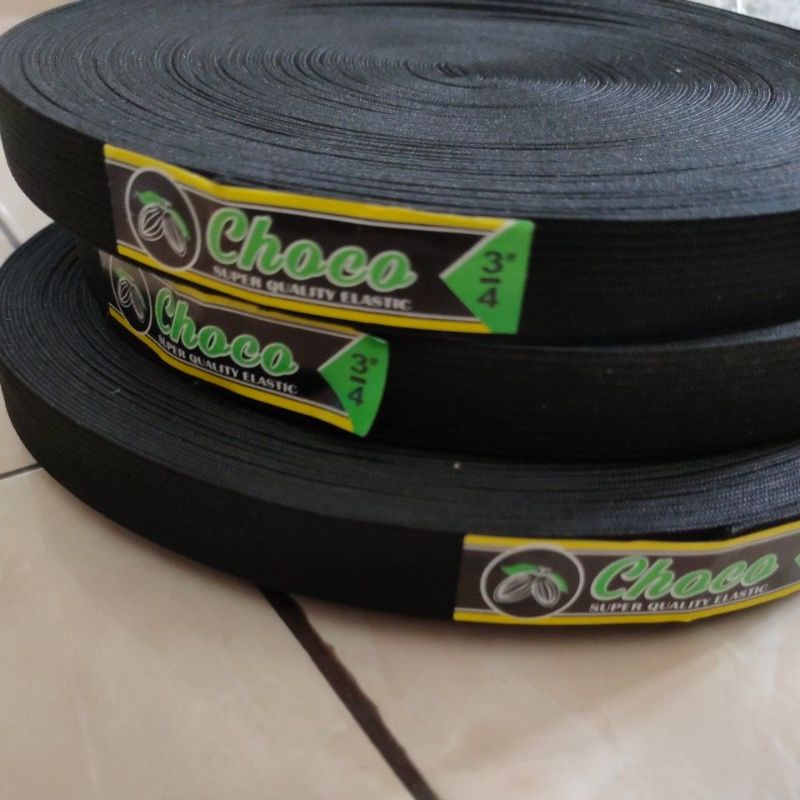 Karet Elastis 3/4&quot; Hitam per meter