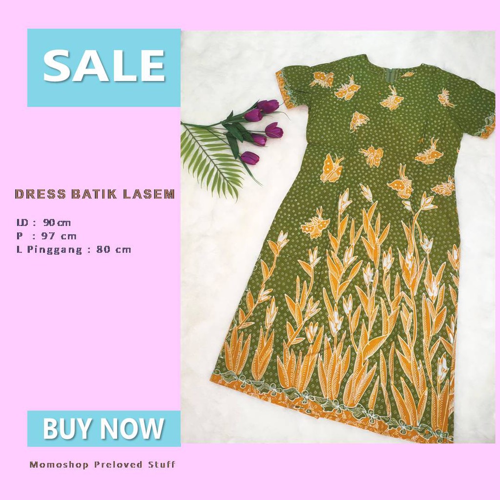 PRELOVED DRESS BATIK TULIS LASEM