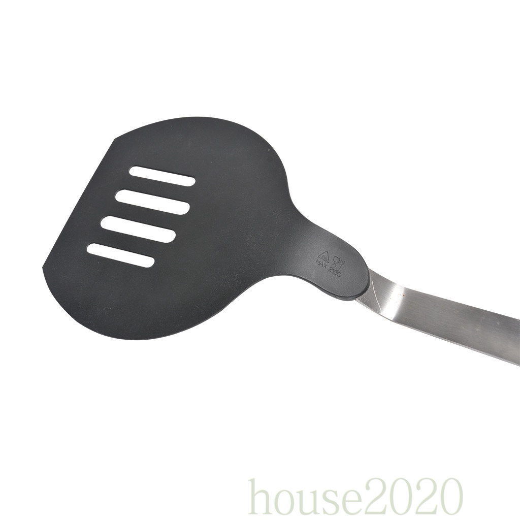 [HOUSE2020]Spatula Slotted Nylon Egg Turner with Stainless Steel Handle Non-Stick Pancake Flipper Tool for Kitchen