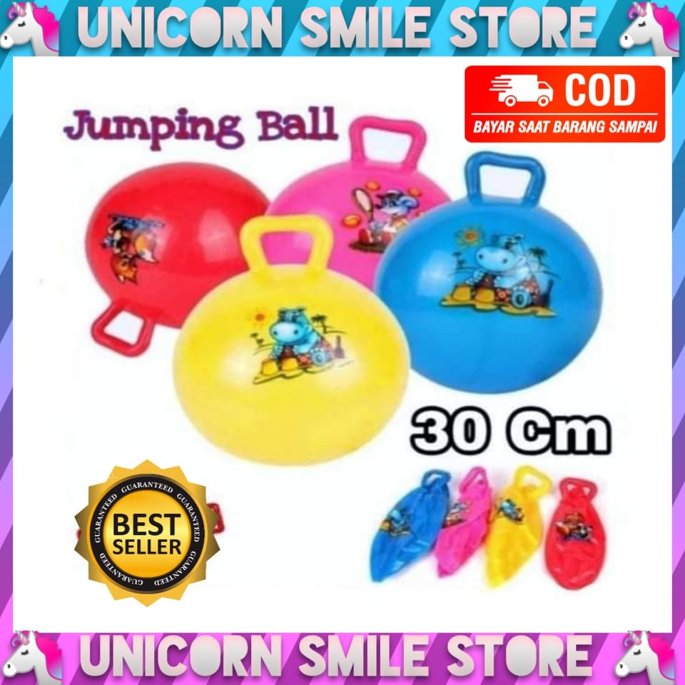 MAINAN ANAK BOLA JUMPING BOLA LONCAT KARET UKURAN 30CM PROMO TERMURAH COD