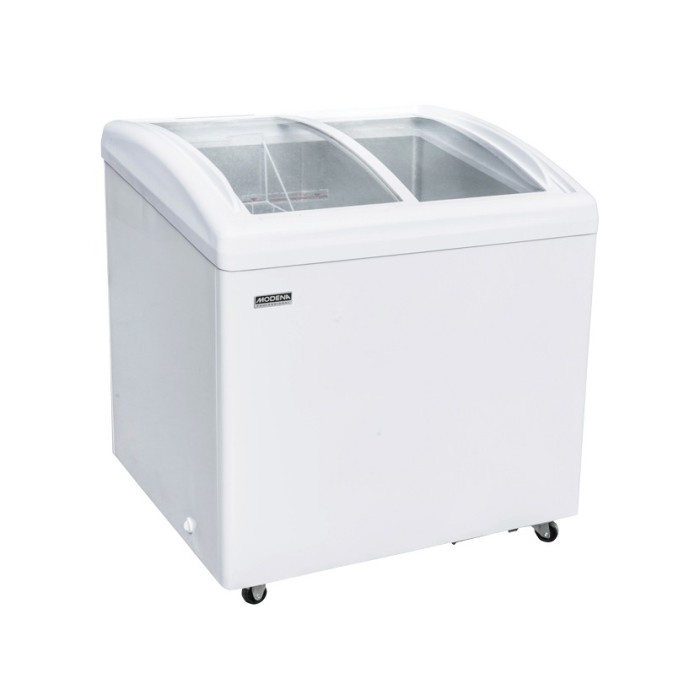 Sliding Curved Glass Chest Freezer Modena MC 0260 W 256 liter