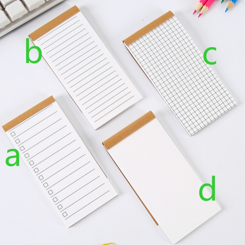 50 Lembar Buku Catatan Kertas Kraft Ukuran 7x14cm Untuk Sekolah / Kantor