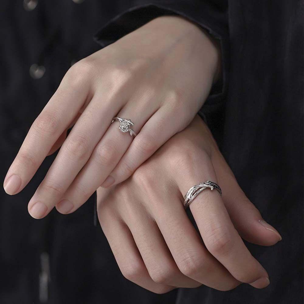 Mxbeauty Open Rings Tide Luxury Duri Pacar Cincin Buku Jari Tembaga Klasik