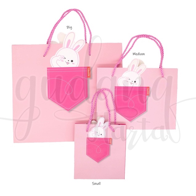 

GCC Paper Bag Rabbit In Pocket Tas Kado Motif Kelinci Sembunyi GCC 507007