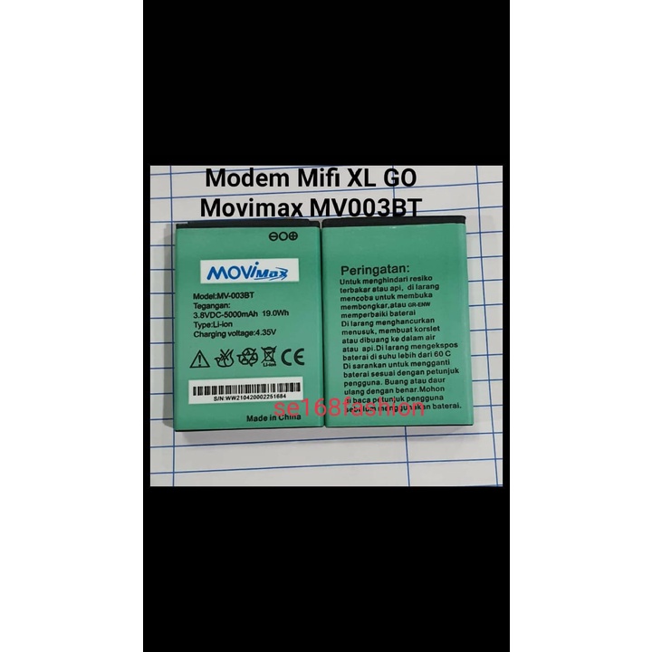 Bateraii Modem Mifi XL GO Movimax MV003BT Smartfren Batre batere Battery