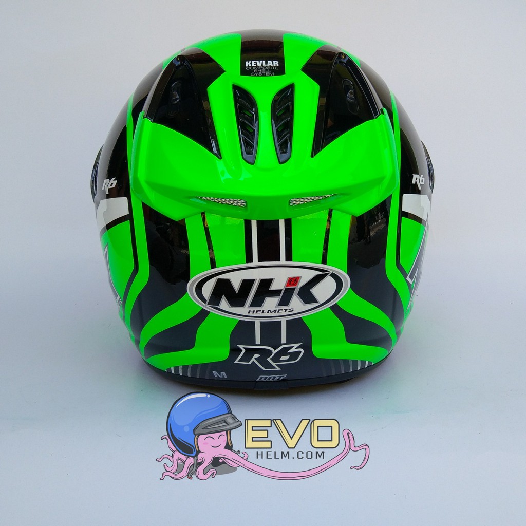 NHK R6 SPECTRA GRAPHIC Half Face - Single Visor GREEN FLUO