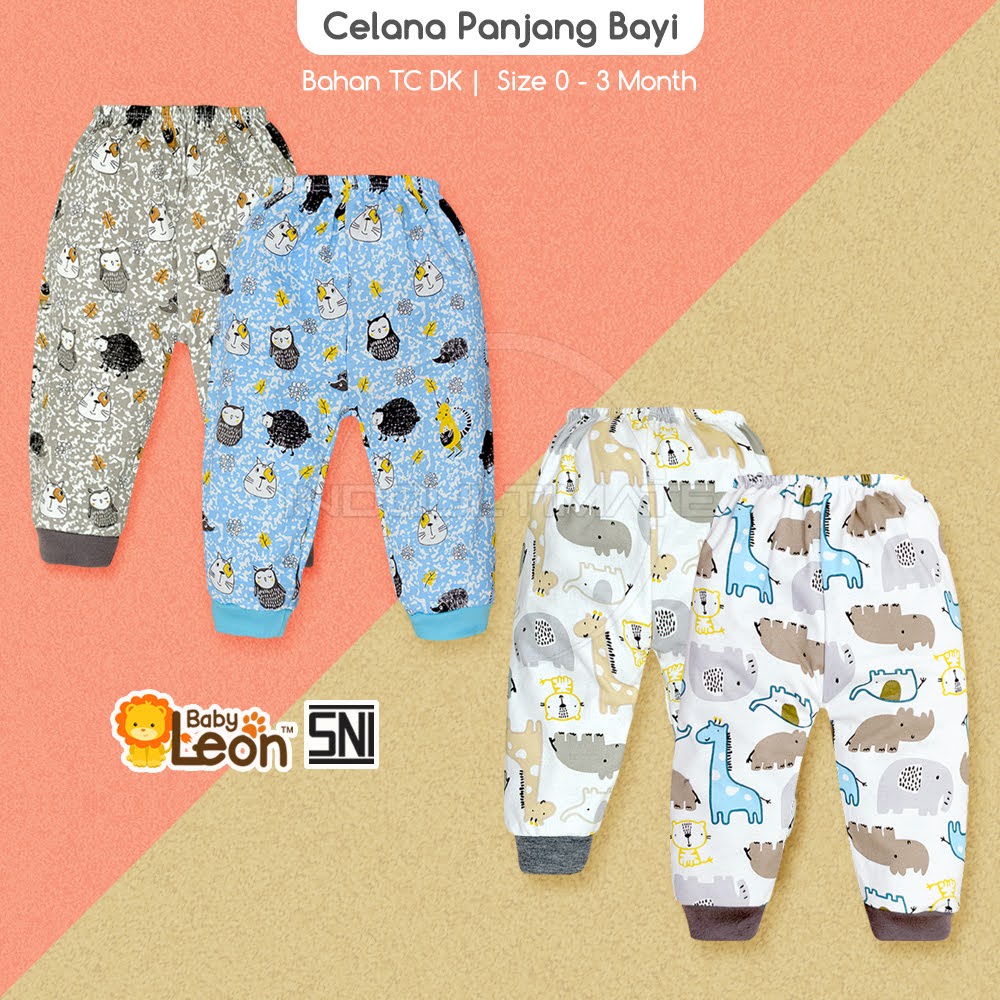 1 Pcs Celana Panjang BABY LEON COTTON Double Knit DS-115 Celana Panjang Anak Bayi Newborn Celana