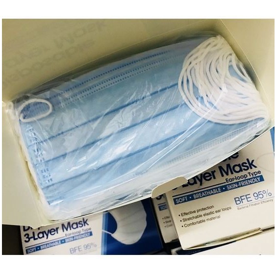 Masker 3 ply disposable (50pcs) MASKER 3 lapis PLAY EARLOOP DISPOSABLE lembut soft - masker murah - masker earloop - masker 3 ply