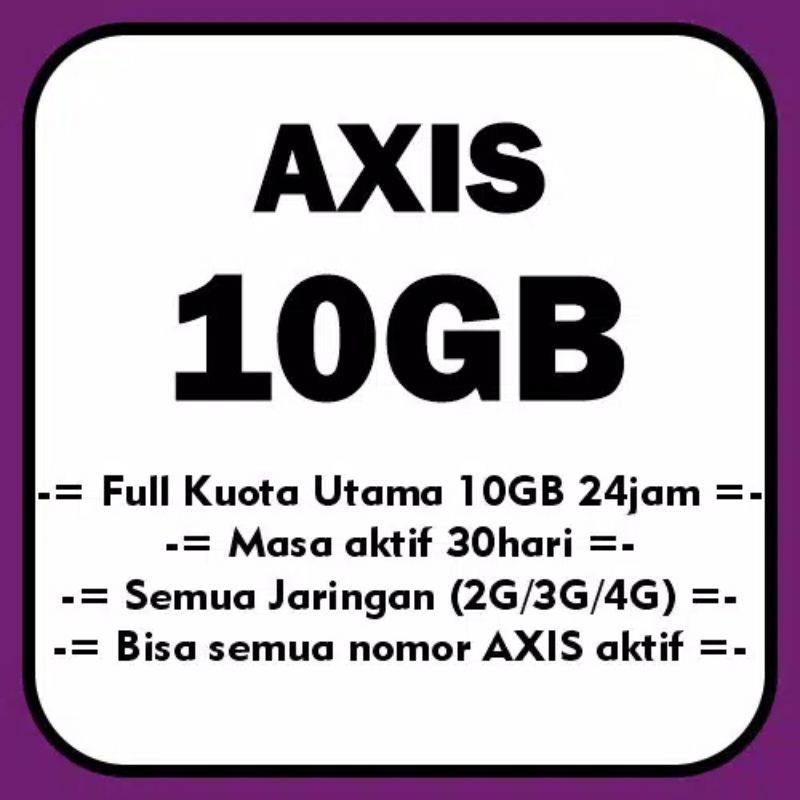 VOUCHER KUOTA AXIS 10'GB