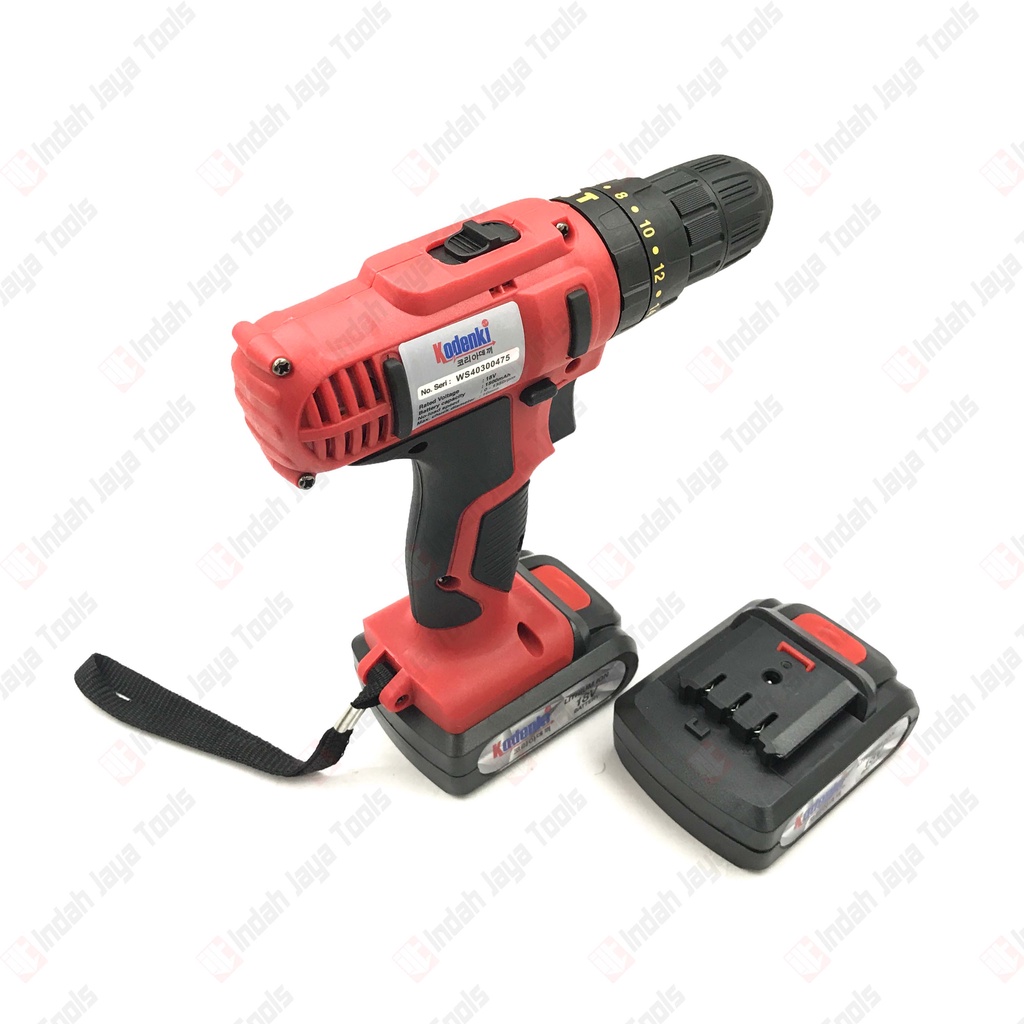 KODENKI CID103 Cordless Impact Drill 18V Mesin Bor Baterai Besi Beton