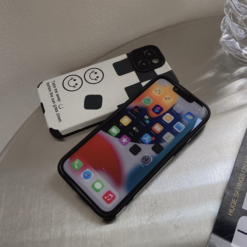 Soft Case Motif Garis Hitam Putih Untuk iPhone 7 8 Plus X XR SE 2020 XS Max 11 13 Pro Max